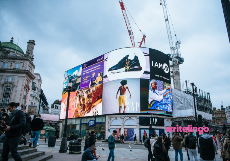 language of benefits on billboards